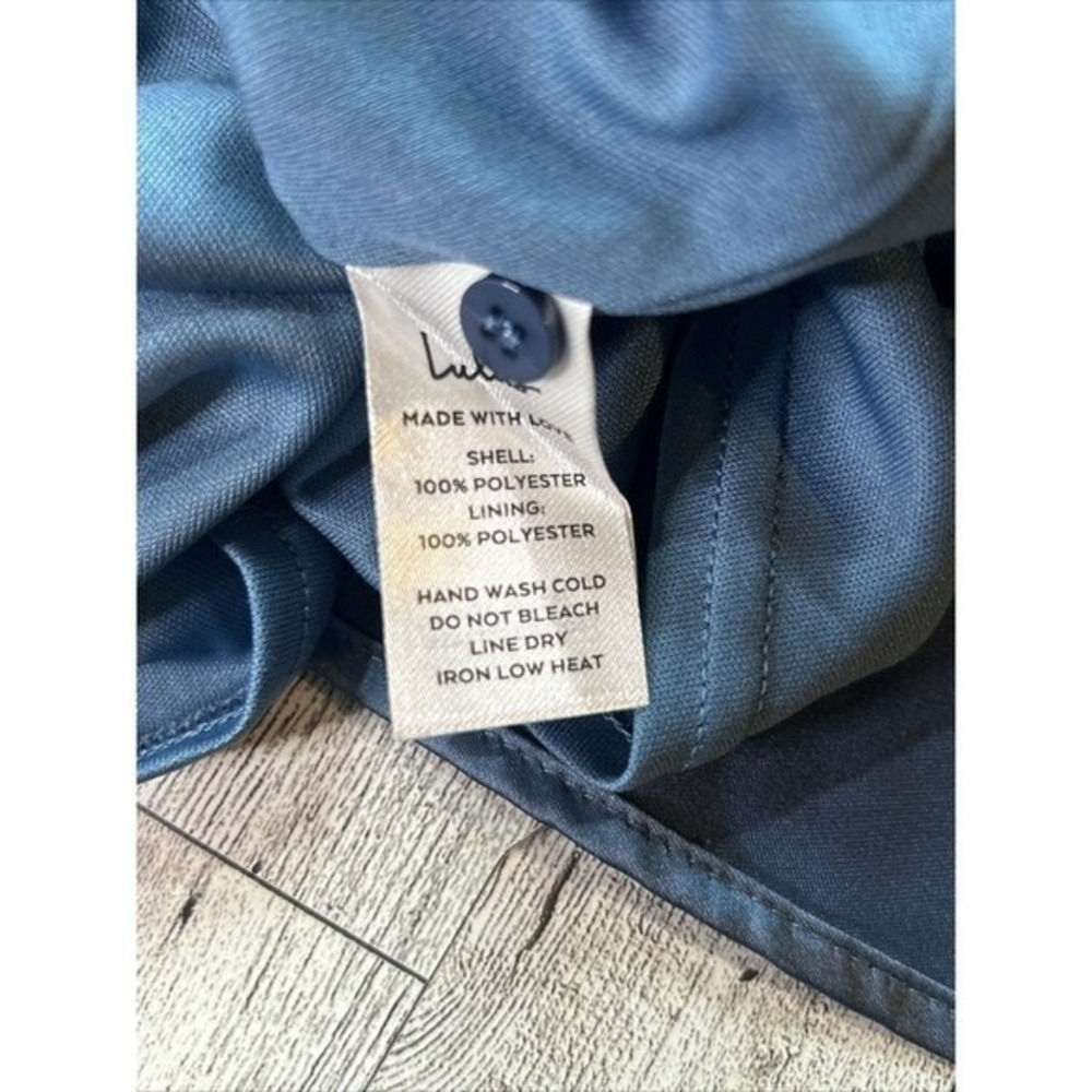 Lulus Satin High Neck‎ Bridesmaid Dress XS | Flowy A-Line Wedding Formal - Picture 16 of 16